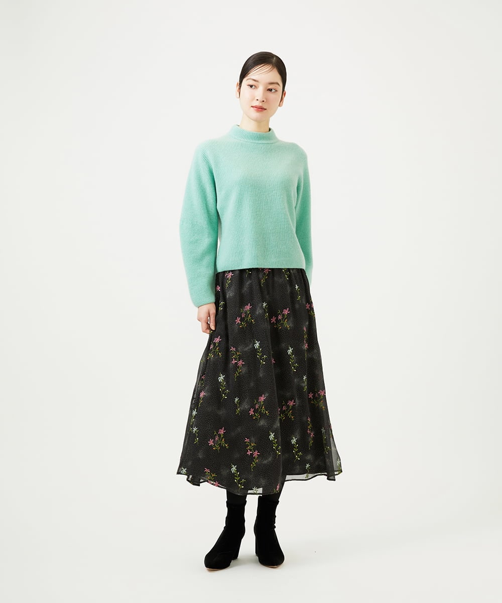 GBFED04500 Sybilla(シビラ) カシミヤボトルネックニット ミントグリーン