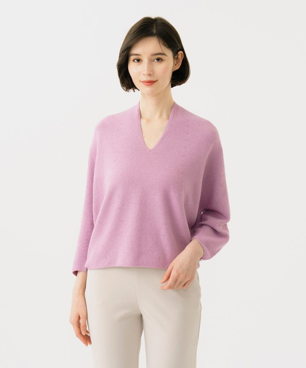 GBFEE50300 Sybilla(シビラ) Vネックフォルムニット ピンク