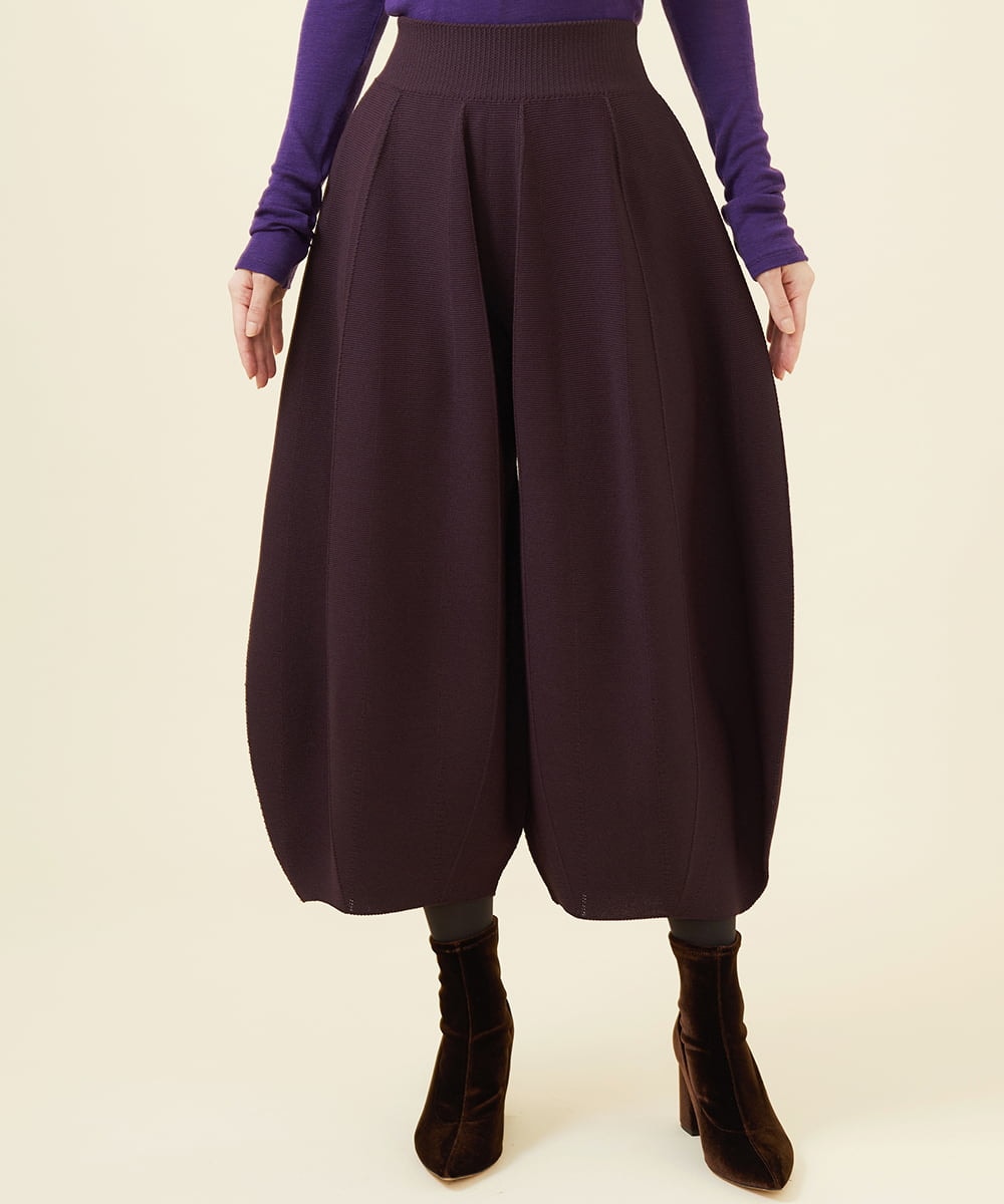 GBGAB01360 Sybilla(シビラ) コクーンニットパンツ ブラウン