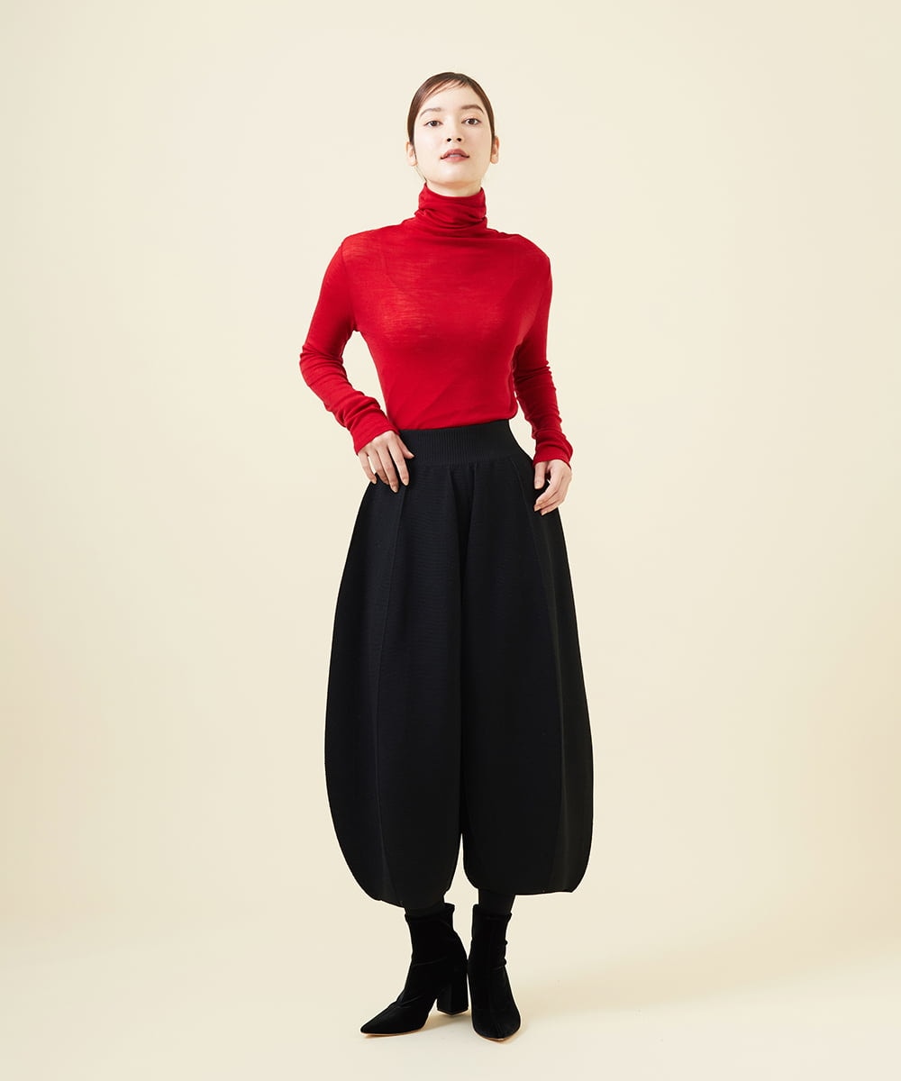 GBGAB01360 Sybilla(シビラ) コクーンニットパンツ ブラック