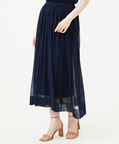 GBGGF01360 Sybilla レイヤード風シアーニットスカート