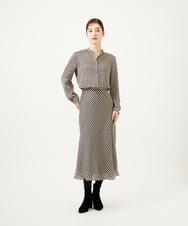 GBHAE41400 Sybilla(シビラ) ダイヤ柄プリントスカート ブラック系