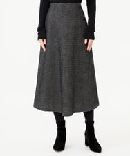 GBHAH06500 Sybilla(シビラ) ワッフルツイードスカート ブラック