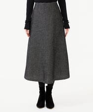 GBHAH06500 Sybilla(シビラ) ワッフルツイードスカート ブラック