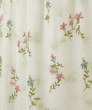 GBHED01700 Sybilla(シビラ) ドットフラワー刺繍スカート ライトベージュ