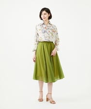 GBHGD42250 Sybilla(シビラ) シアークリンクルスカート グリーン
