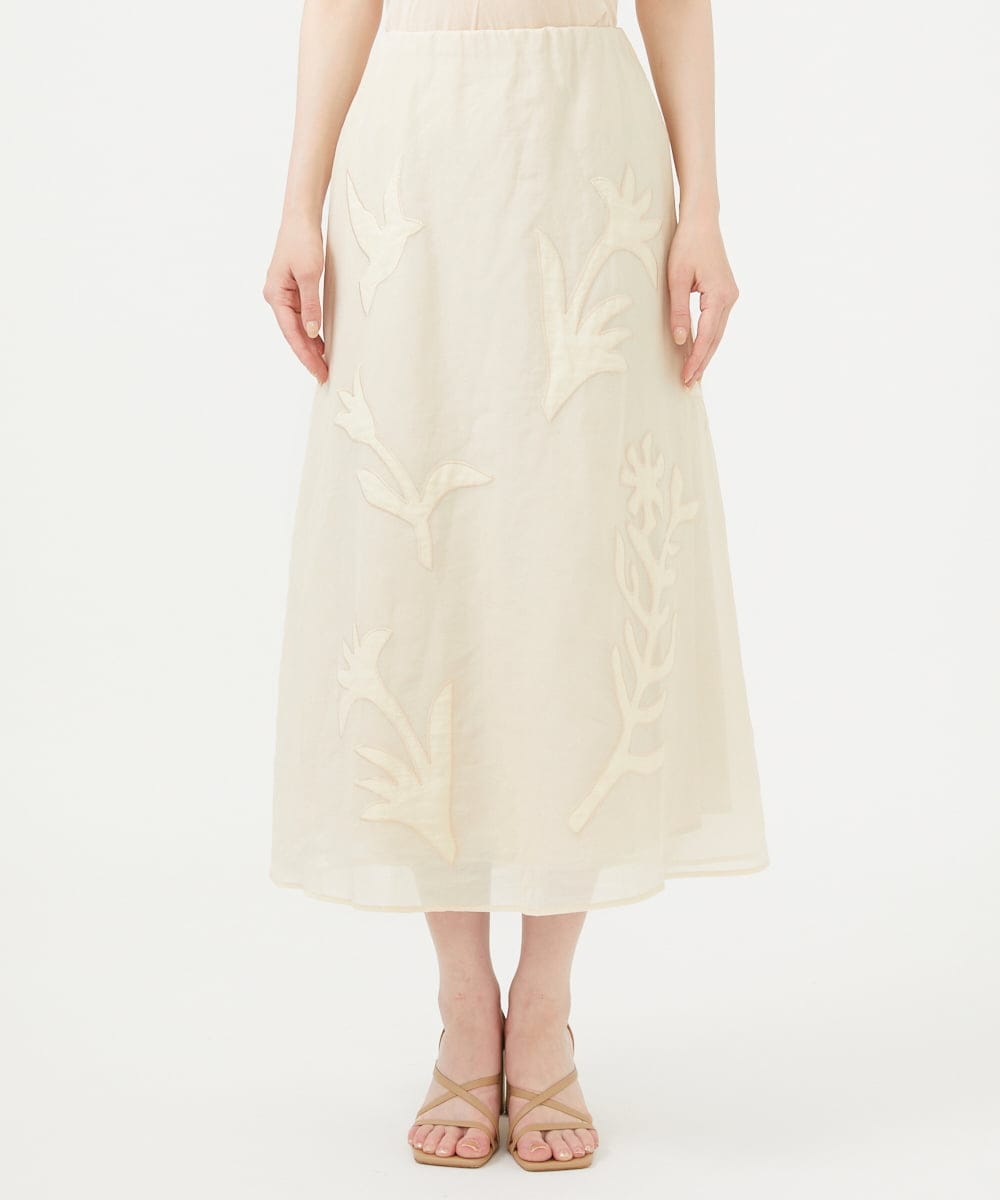 GBHHD03630 Sybilla(シビラ) アップリケシアースカート ベージュ