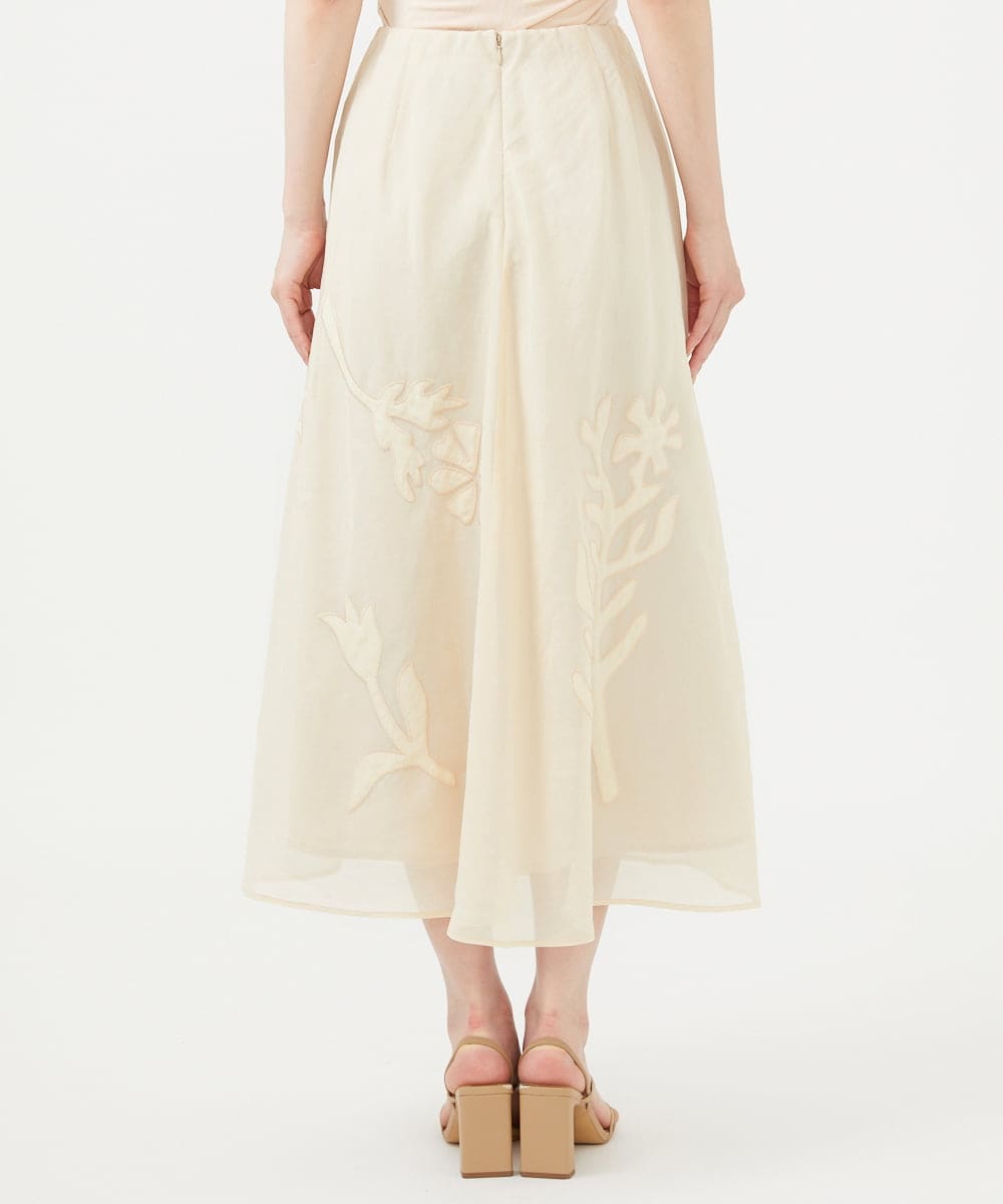 GBHHD03630 Sybilla(シビラ) アップリケシアースカート ベージュ