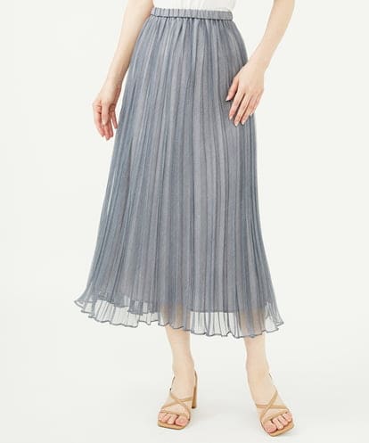 GBHJA30360 Sybilla 転写デニムプリーツスカート