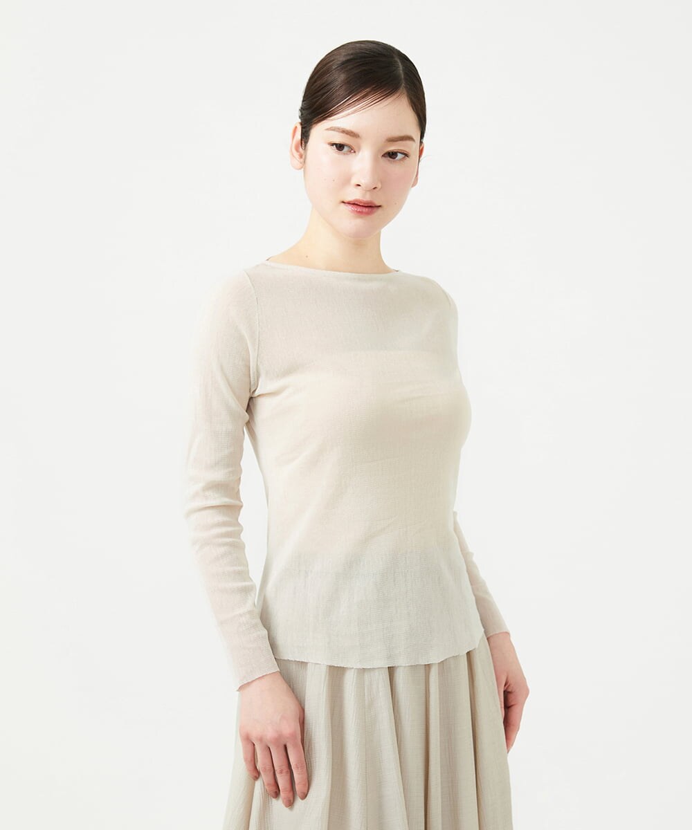 GBKGF01200 Sybilla(シビラ) コットンチュールカットソー ライトベージュ