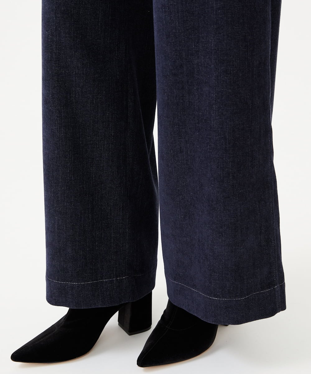 GBLAH35330 Sybilla(シビラ) モールデニムワイドパンツ ダークネイビー