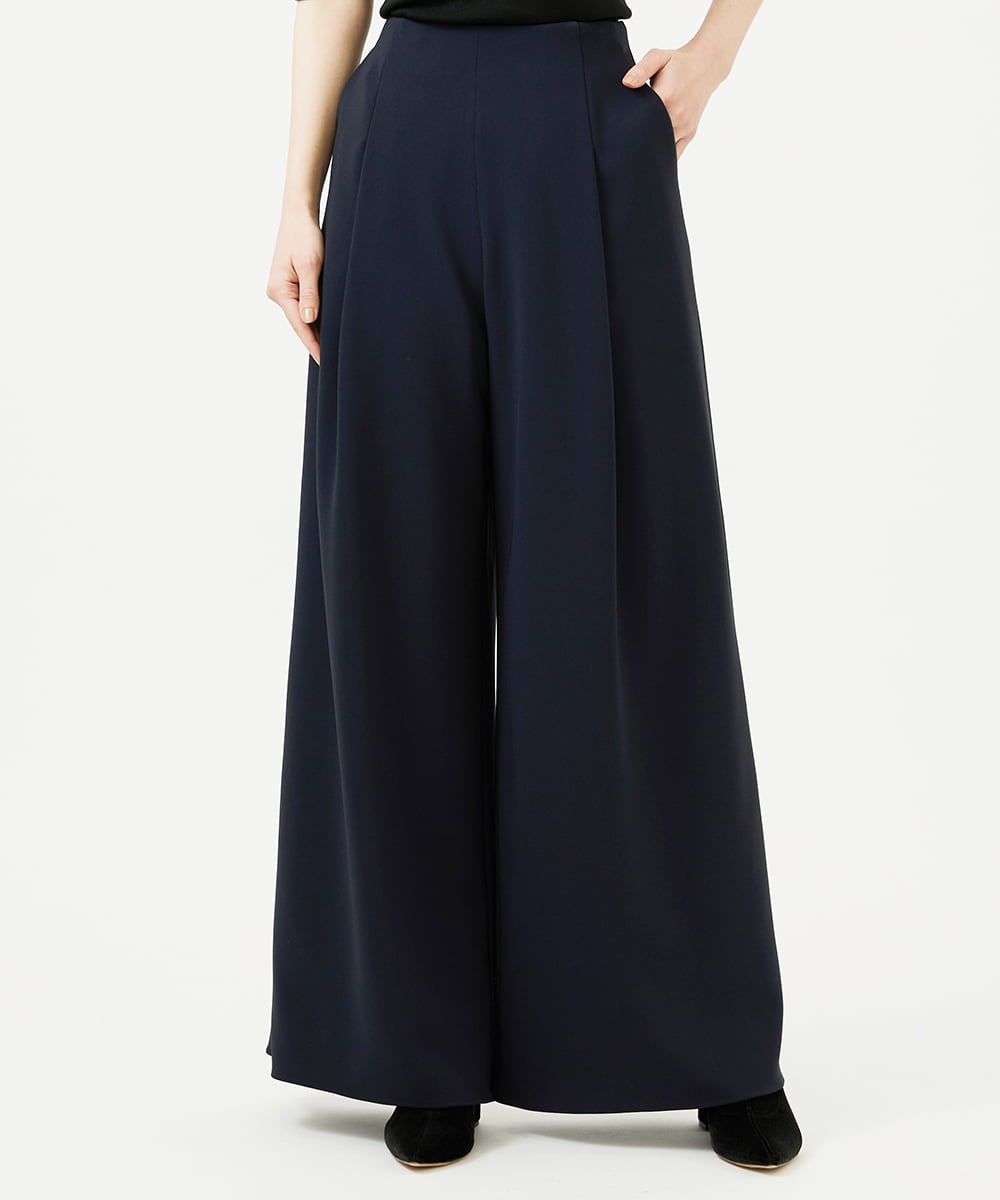 GBLEE01360 Sybilla(シビラ) フロントタックワイドパンツ ネイビー