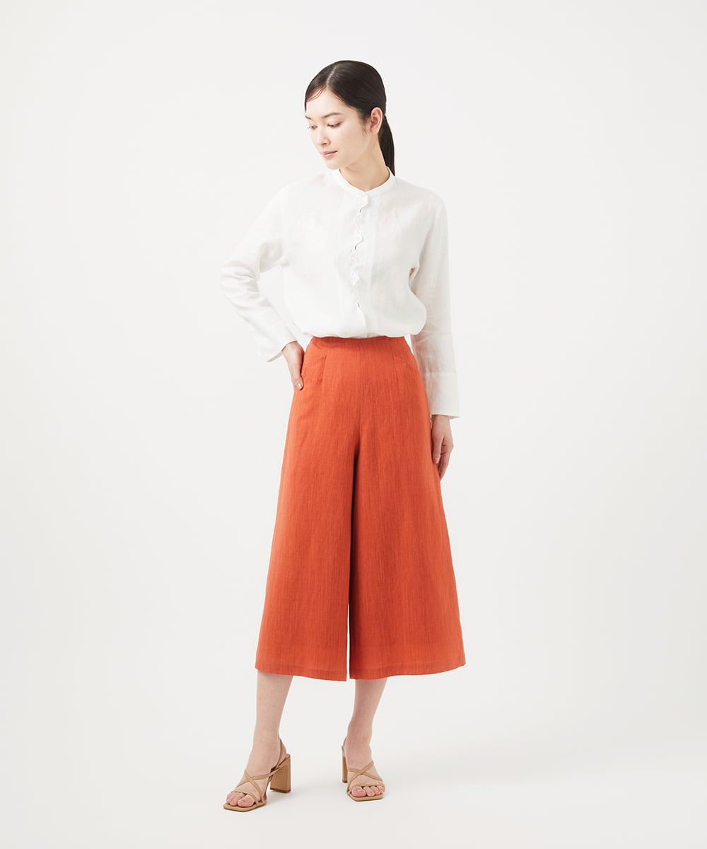 GBLGB01400 Sybilla(シビラ) クロップドワイドパンツ バーントオレンジ