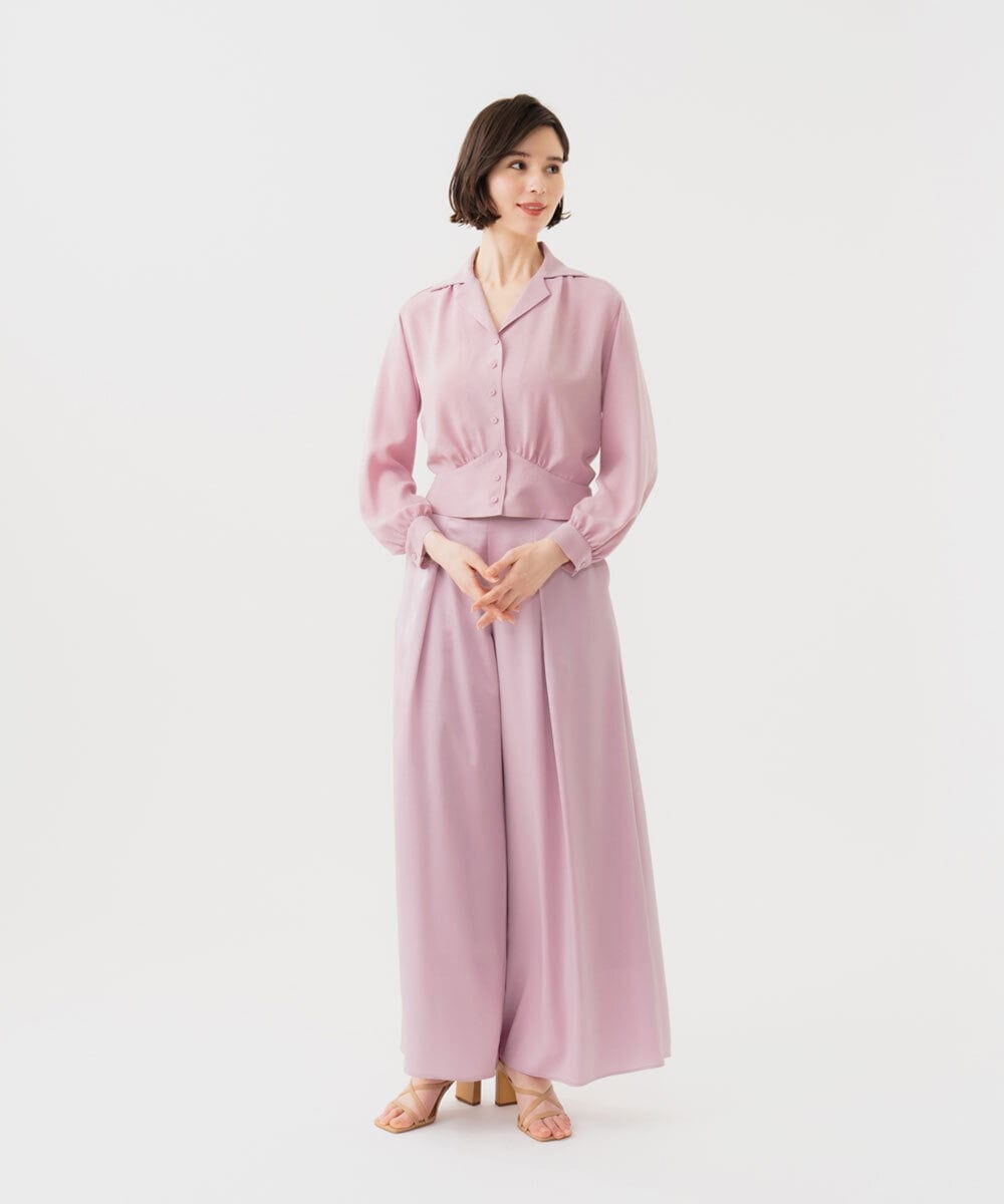GBLGD40360 Sybilla(シビラ) サテンタックパンツ ピンクラベンダー