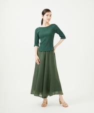 GBLHA70270 Sybilla(シビラ) シームフレアパンツ グリーン