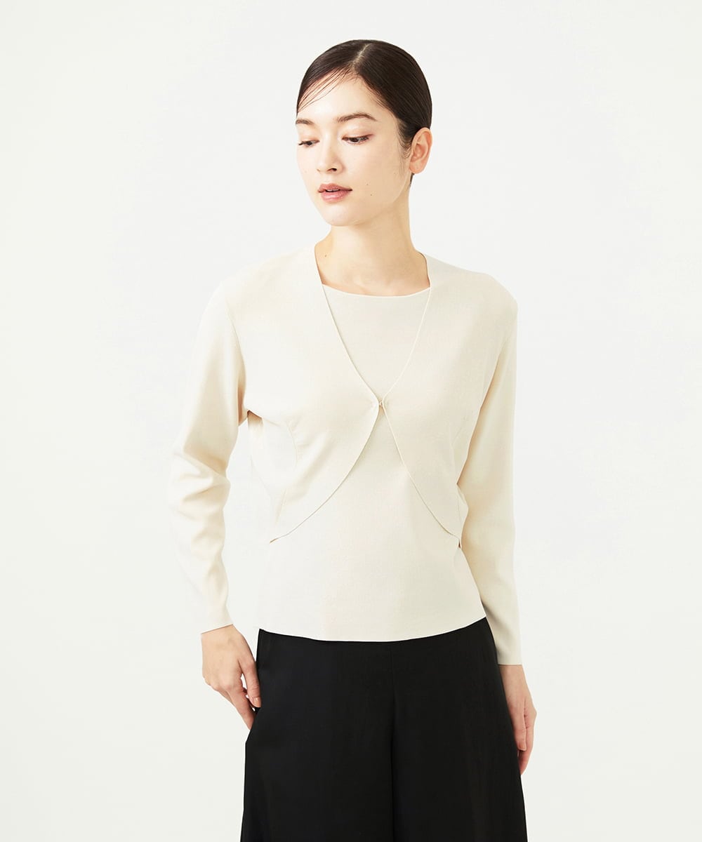 GBSAD03270 Sybilla(シビラ) レーヨンストレッチボレロ アイボリー