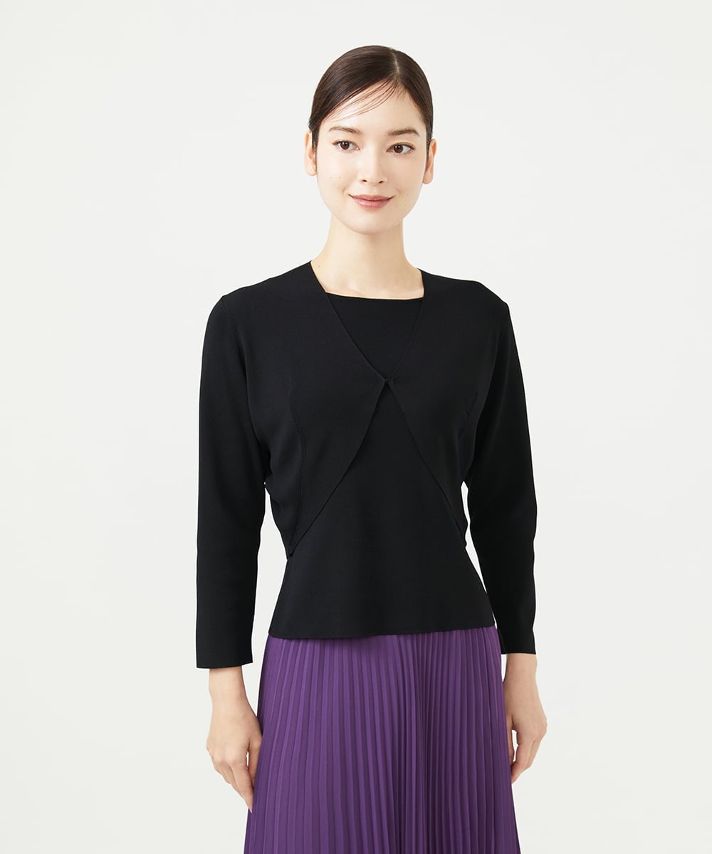 GBSAD03270 Sybilla(シビラ) レーヨンストレッチボレロ ブラック