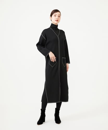 GBSAH04800 Sybilla ステッチジャカードニットコート