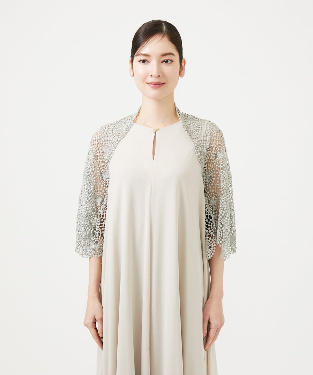 GDBGD05430 Sybilla(シビラ) サークルラメレースボレロ ダークシルバー