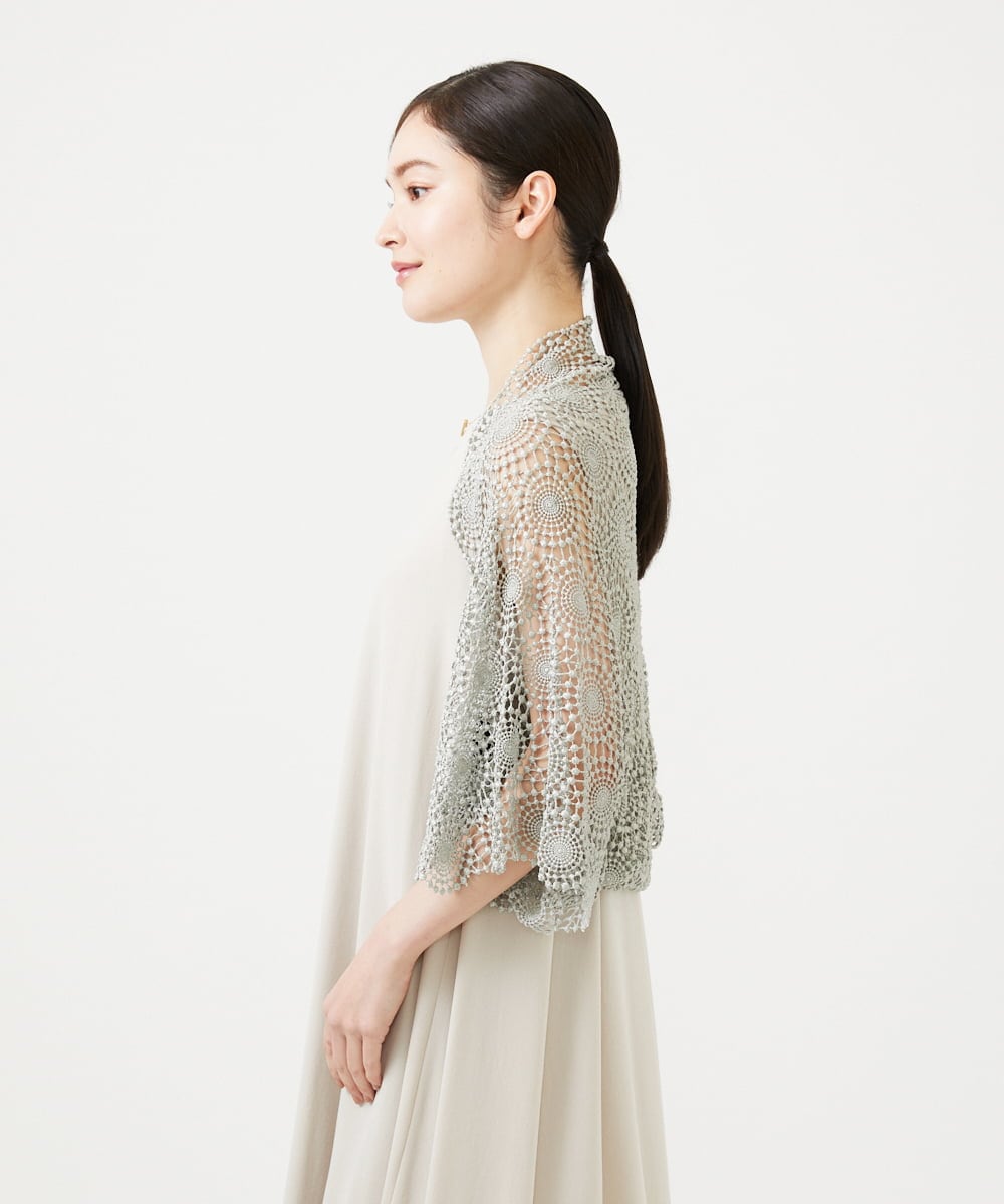 GDBGD05430 Sybilla(シビラ) サークルラメレースボレロ ダークシルバー