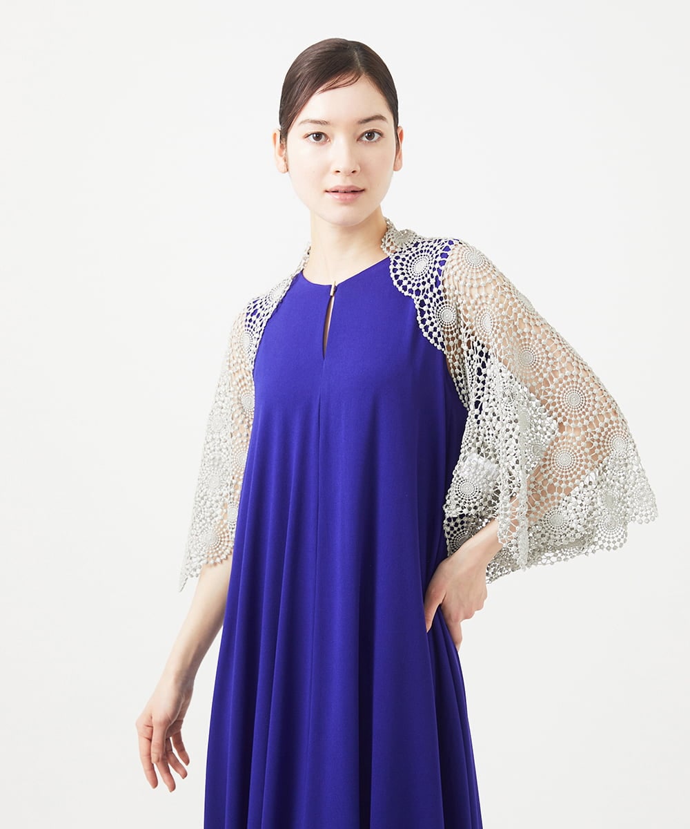 GDBHB05430 Sybilla(シビラ) サークルラメレースボレロ  ダークシルバー