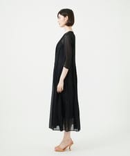GDEGF21700 Sybilla(シビラ) シアーパイピングドレス ブラック