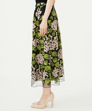 GDHAD90600 Sybilla(シビラ) アジサイ刺繍チュールスカート ブラック