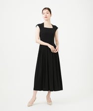 GDPAG90500 Sybilla(シビラ) ストレッチスクエアネックドレス ブラック