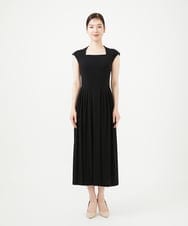 GDPAG90500 Sybilla(シビラ) ストレッチスクエアネックドレス ブラック