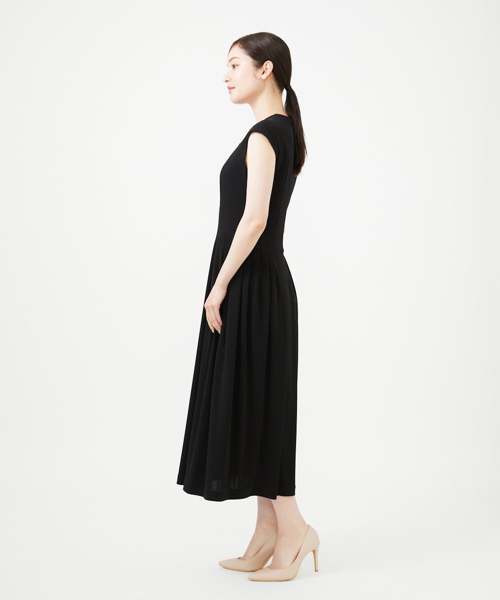 GDPAG90500 Sybilla(シビラ) ストレッチスクエアネックドレス ブラック