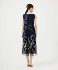 GDPGD90800 Sybilla(シビラ) リーフ刺繍チュールドレス ネイビー