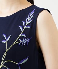 GDPGD90800 Sybilla(シビラ) リーフ刺繍チュールドレス ネイビー