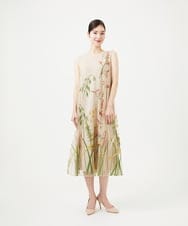 GDPGD90800 Sybilla(シビラ) リーフ刺繍チュールドレス ベージュ