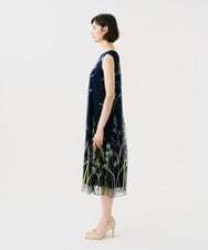 GDPGE90800 Sybilla(シビラ) リーフ刺繍チュールドレス ネイビー