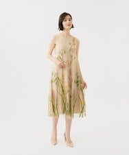 GDPGE90800 Sybilla(シビラ) リーフ刺繍チュールドレス ベージュ