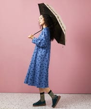 GG8FA32110 Jocomomola(ホコモモラ) 【晴雨兼用】フラワー刺繍折り畳み傘 ベージュ