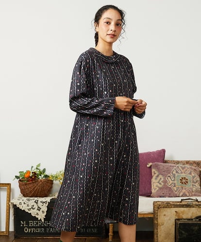 GJECD30300 Jocomomola Escala de floral プリントワンピース