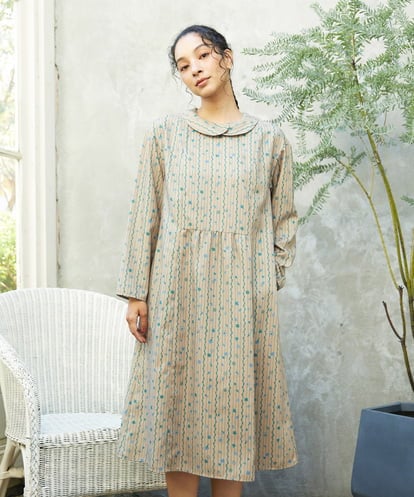 GJECD30300 Jocomomola Escala de floral プリントワンピース
