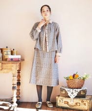 GJECD50350 Jocomomola(ホコモモラ) Escudos 幾何調総刺繍ワンピース［オケージョン/セレモニー］ ベージュ