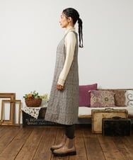 GJECD50350 Jocomomola(ホコモモラ) Escudos 幾何調総刺繍ワンピース［オケージョン/セレモニー］ ベージュ