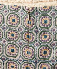 GJECD50350 Jocomomola(ホコモモラ) Escudos 幾何調総刺繍ワンピース［オケージョン/セレモニー］ ベージュ