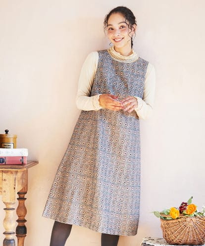GJECD50350  Escudos 幾何調総刺繍ワンピース［オケージョン/セレモニー］