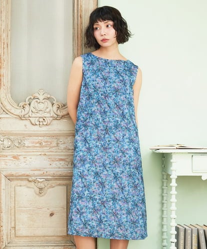 GJEHD51350 Jocomomola Ilusion フラワー総刺繍ノースリーブワンピース