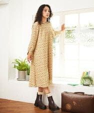 GJEJB38280 Jocomomola(ホコモモラ) Calle de la Pasa 幾何学プリントワンピース ブルー