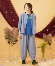 GJFGE33200 Jocomomola(ホコモモラ) Washi サマーニットプルオーバー ブルー