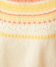 GJFGE33200 Jocomomola(ホコモモラ) Washi サマーニットプルオーバー アイボリー