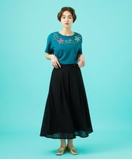 GJHGB52220 Jocomomola(ホコモモラ) Fruta delicada ラッセルレーススカート ベージュ