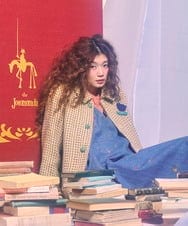 GJJCD02420 Jocomomola(ホコモモラ) La escena inicial ジャカードハーフ丈コート ベージュ