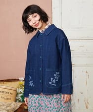 GJJDE39250 Jocomomola(ホコモモラ) デニムワークジャケット ネイビー