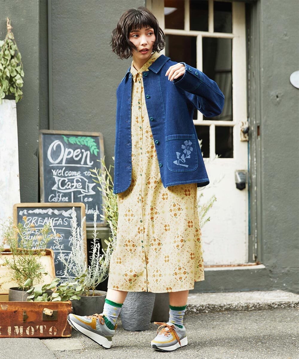 GJJDE39250 Jocomomola(ホコモモラ) デニムワークジャケット ネイビー